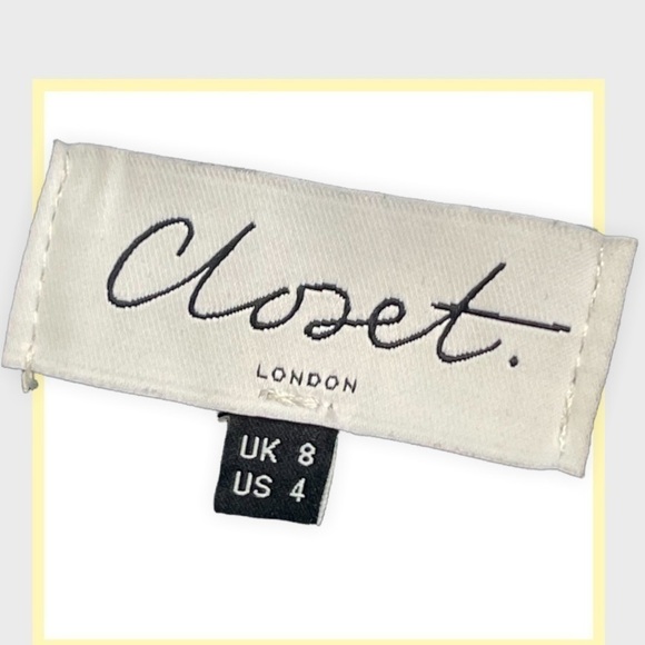 NWT 🏷 CLOSET‎ LONDON Black and Red Sleeveless Evening Dinner Dress Size 4 - Picture 6 of 7